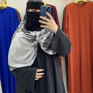 ABAYA EN TISSU CRÊPE CORÉEN